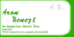 aron wenczl business card