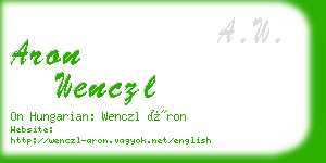 aron wenczl business card
